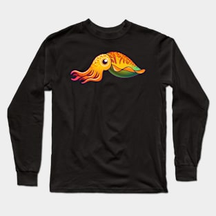 Cute Cuttlefish Fantasy cartoon character design Long Sleeve T-Shirt